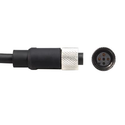 6-conductor cable (522), 5-socket m12 connector with single axis rtd accelerometer pinout to blunt cut
